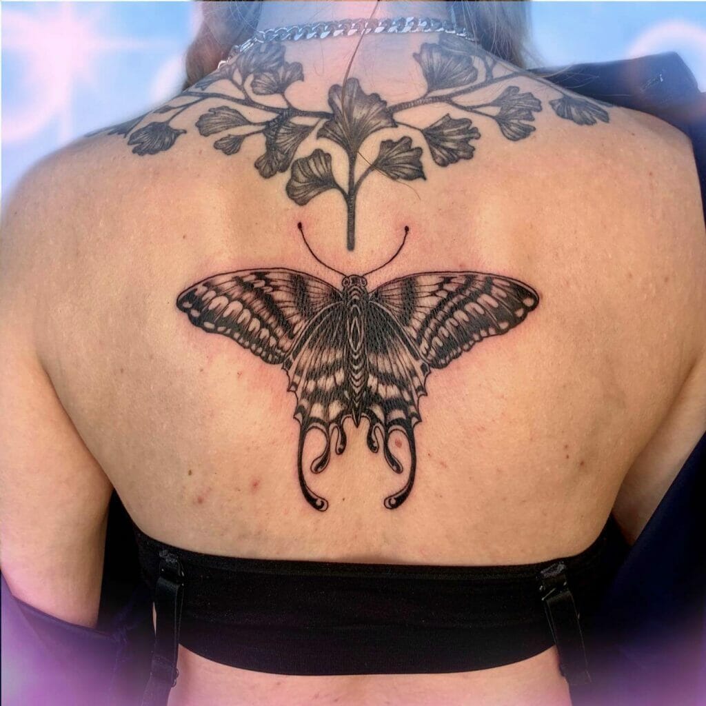 Chinese Butterfly Spine Tattoos