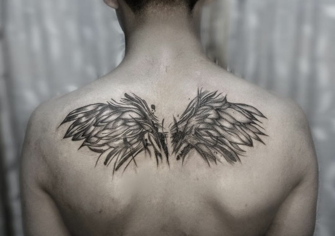 wing tattoos on upper arm - Google Search | Wings tattoo, Wing tattoo men,  Tattoos