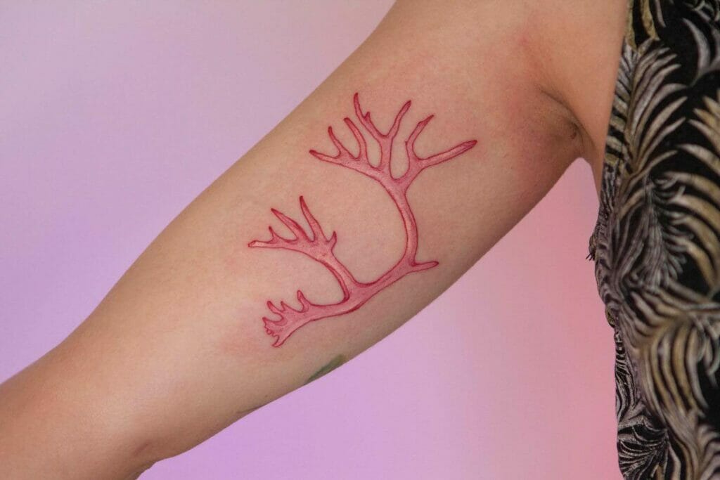 Arm Deer Antler Tattoo