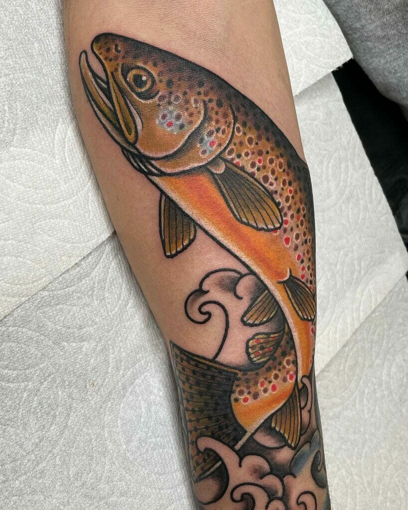 Brown Trout Tattoo Designs
