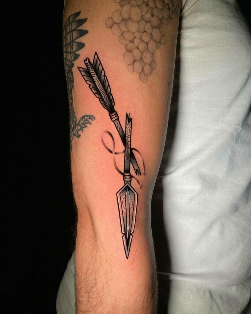 Female Broken Arrow Tattoo