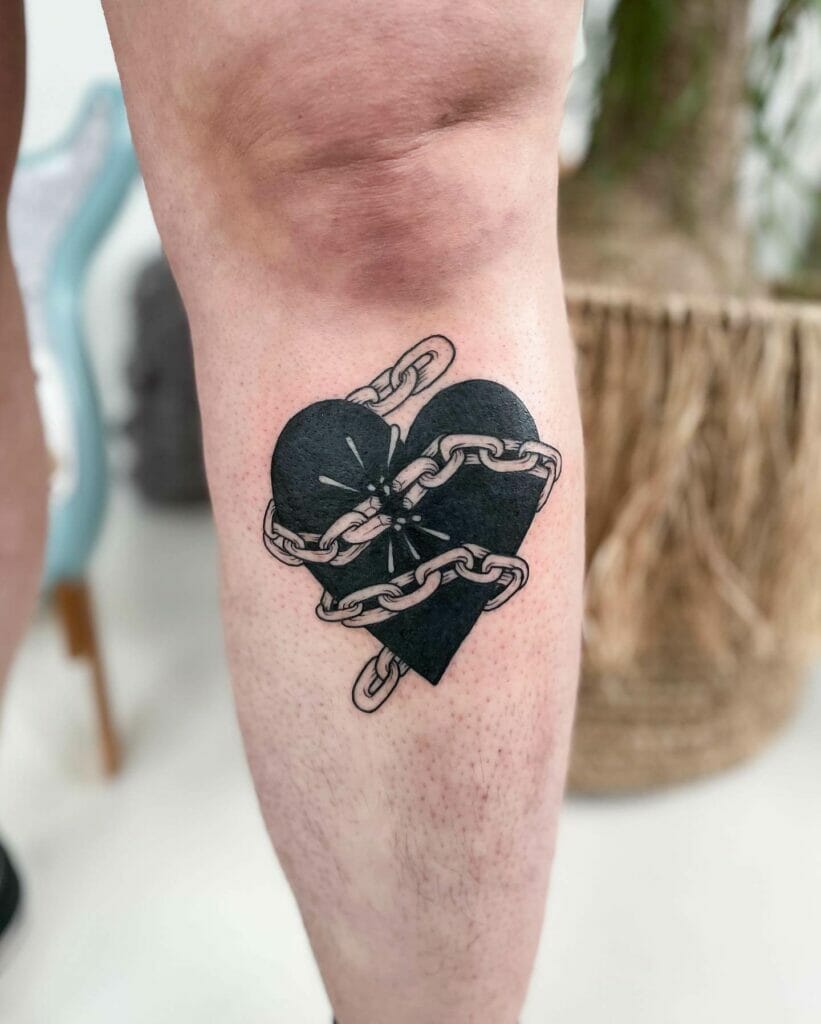 Chained Heart Tattoo