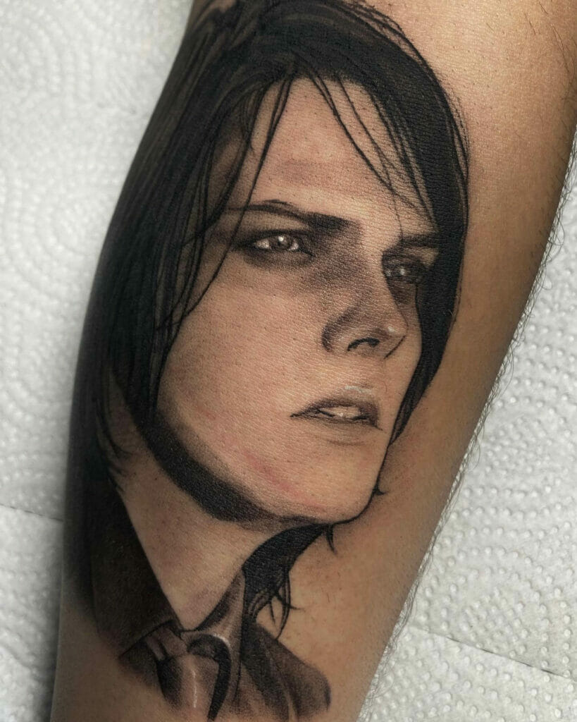 MCR Gerard Way Portrait Tattoo Ideas