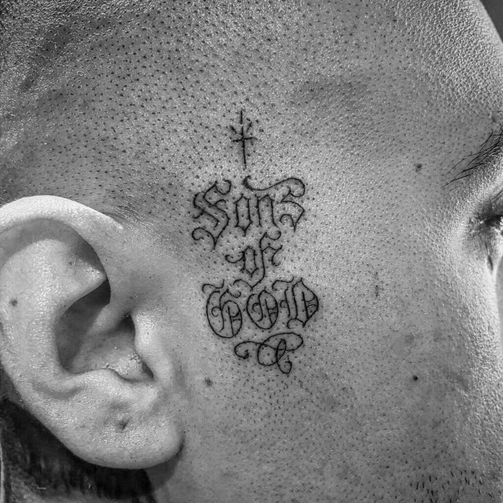 Blessed Are The Peacemakers Face Tattoo