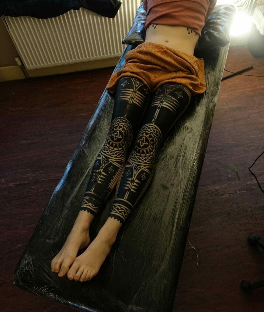 Fantastic Celtic Leg Sleeve Tattoo Ideas