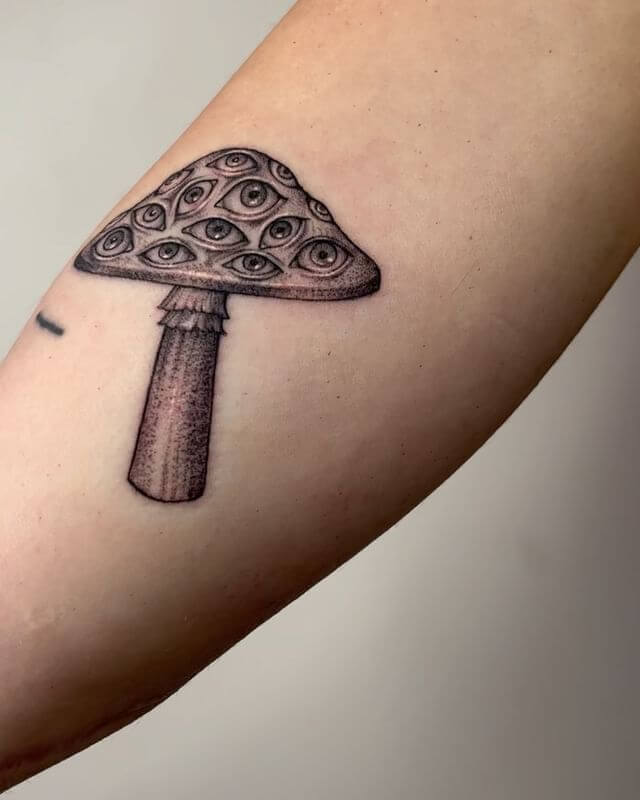 Simple Mushroom Tattoo