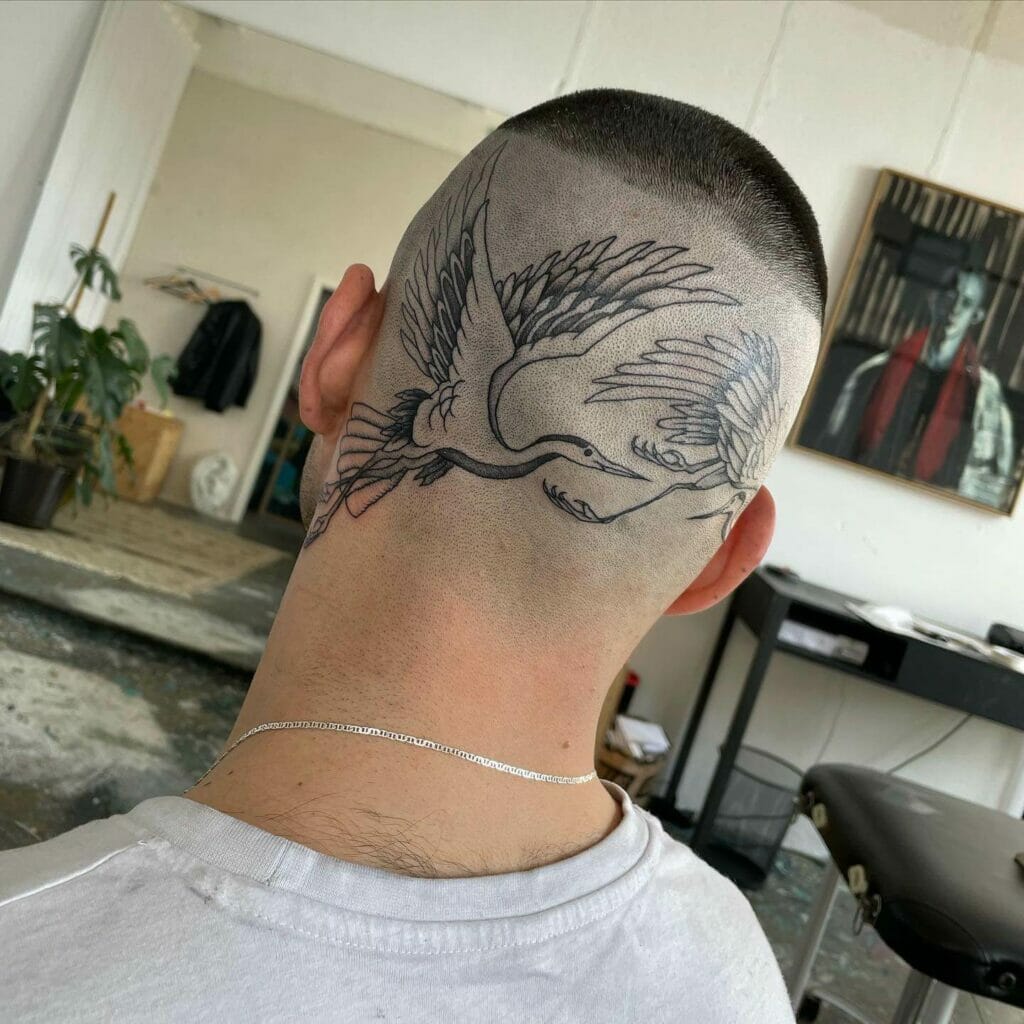 Two Bird Head Tattoos