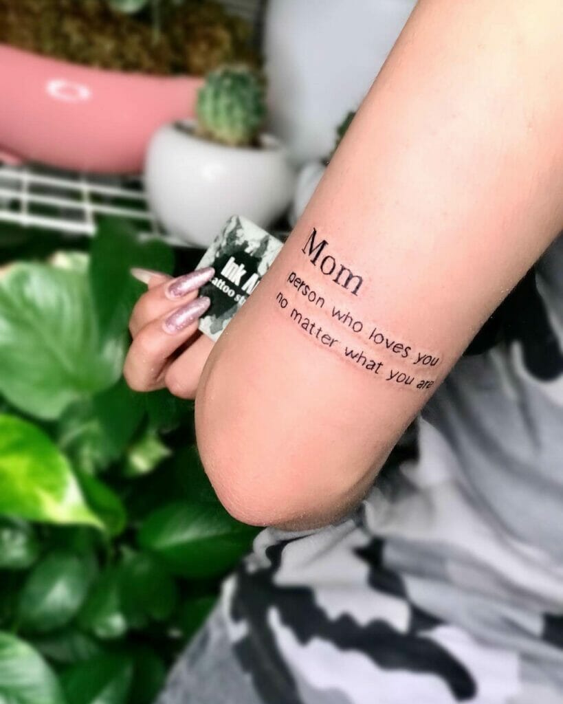 Mom Tattoo With Meaningful Quotes