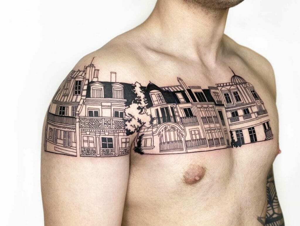 Haussmann Buildings Architecture Tattoo