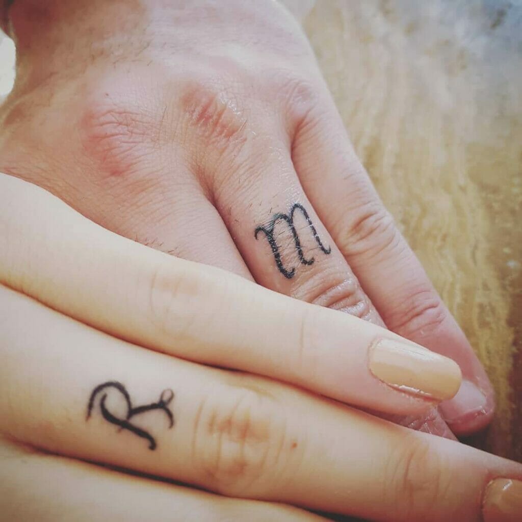 Couples Initial Tattoo