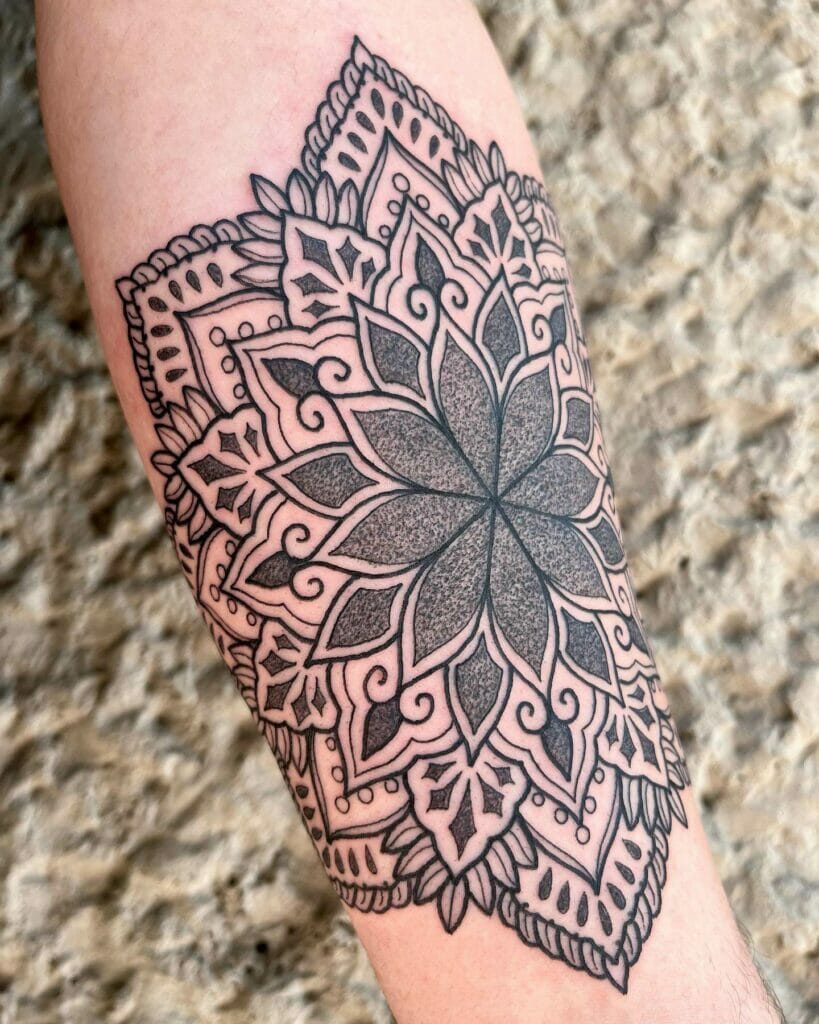 Mandala Forearm Half Sleeve Tattoo