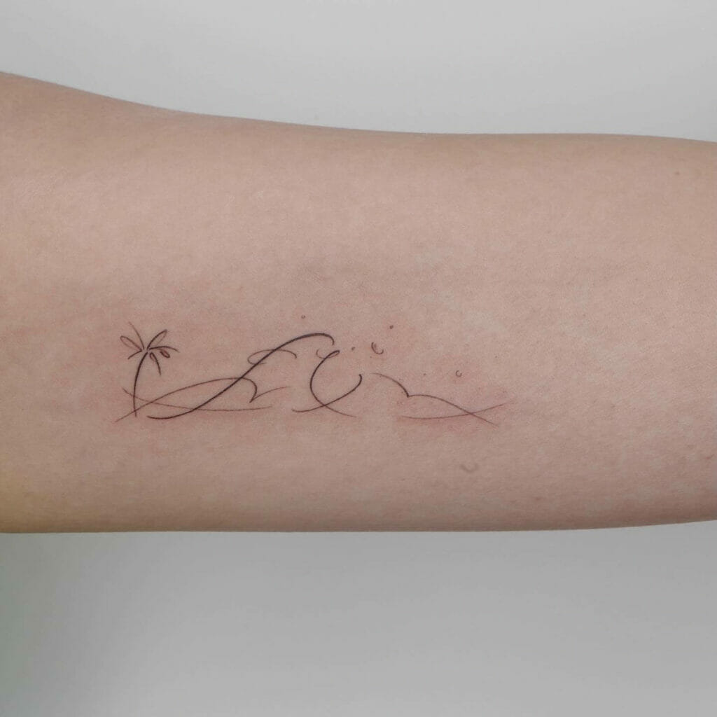 Palm Tree Tattoo Stencil