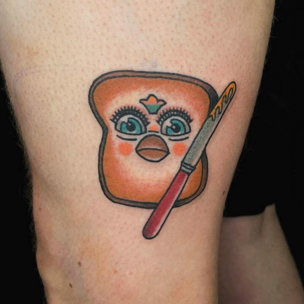 Traditional Toast And Spread Tattoo