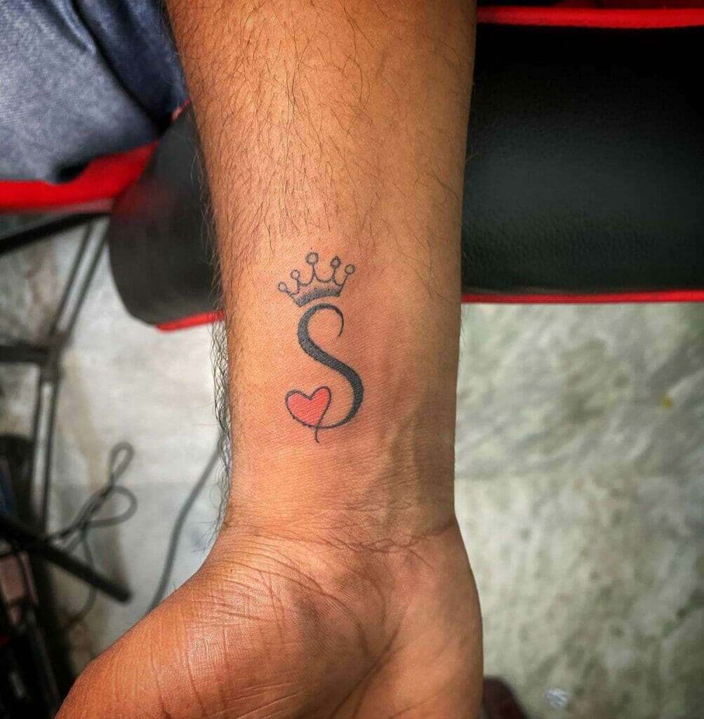 Crown Letter S Tattoo