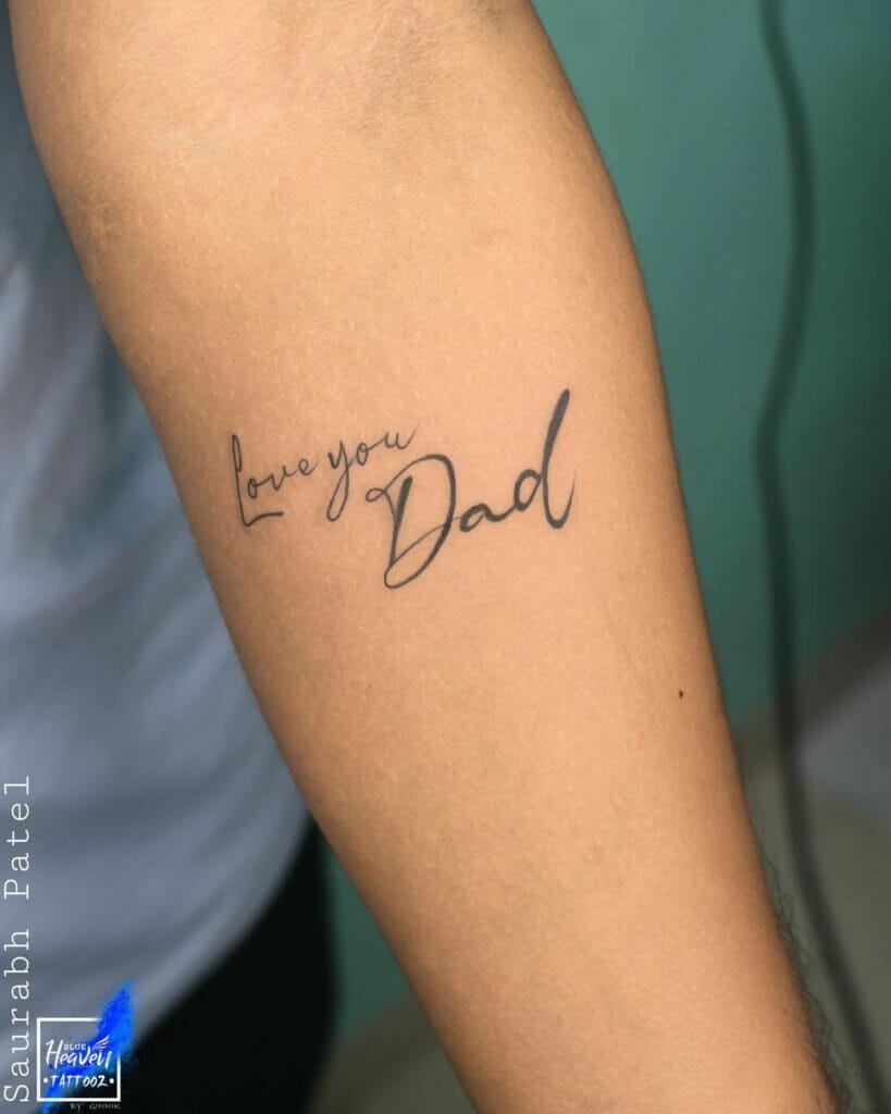 Father Dedication Tattoo