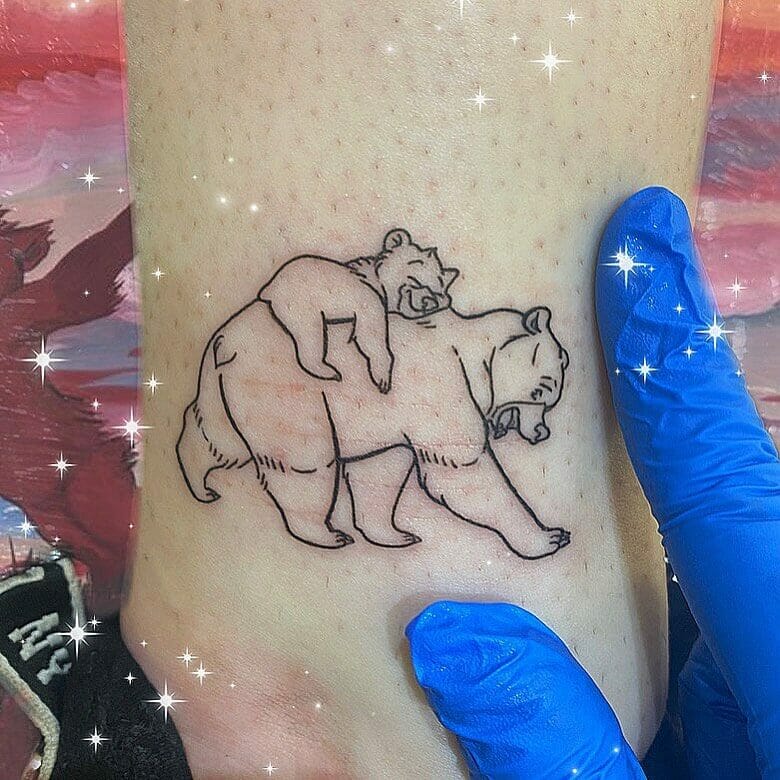 Simple Bear Tattoo Design Ideas