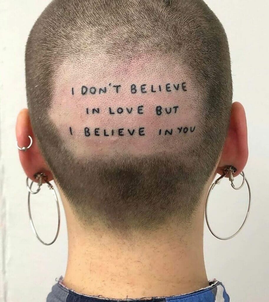 Back Of Head Tattoo