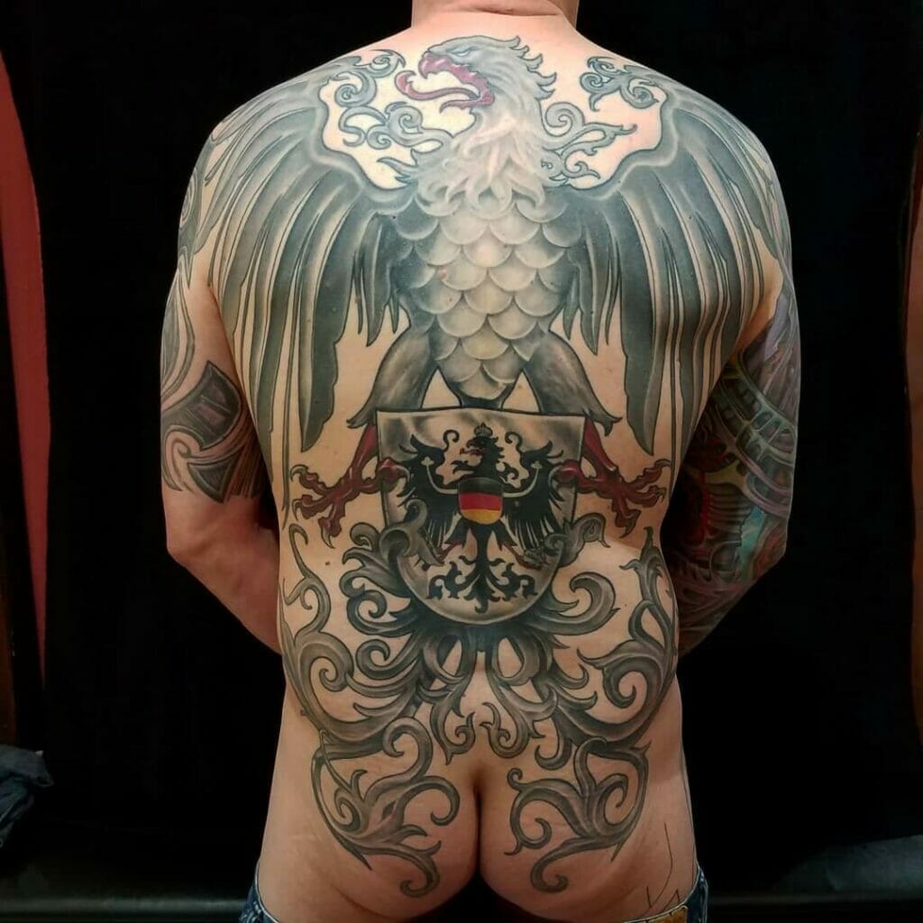 Large German Eagle Tattoo