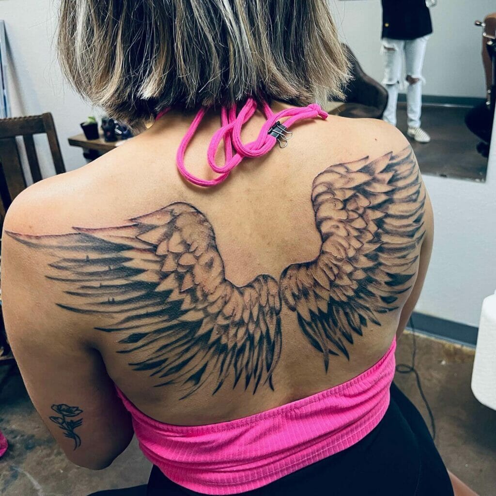 Wings Tattoo On Back