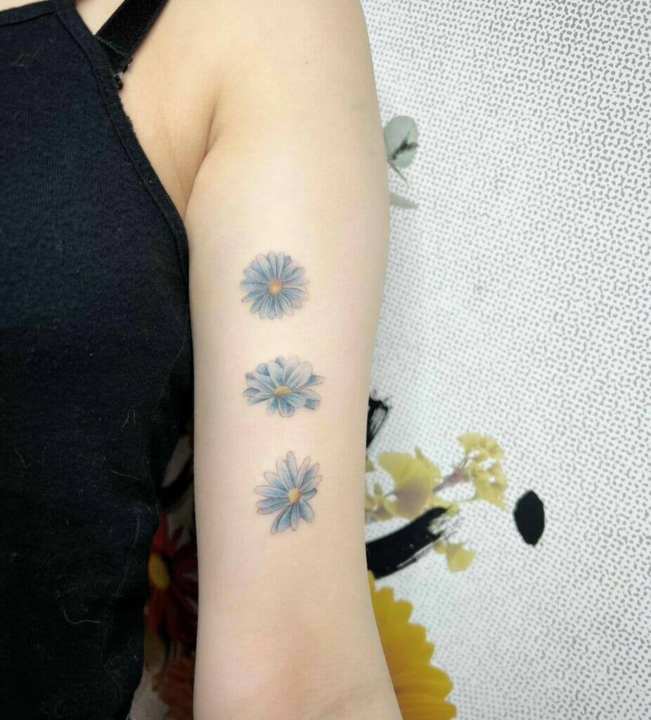 Minimalist Flower Sleeve Tattoo