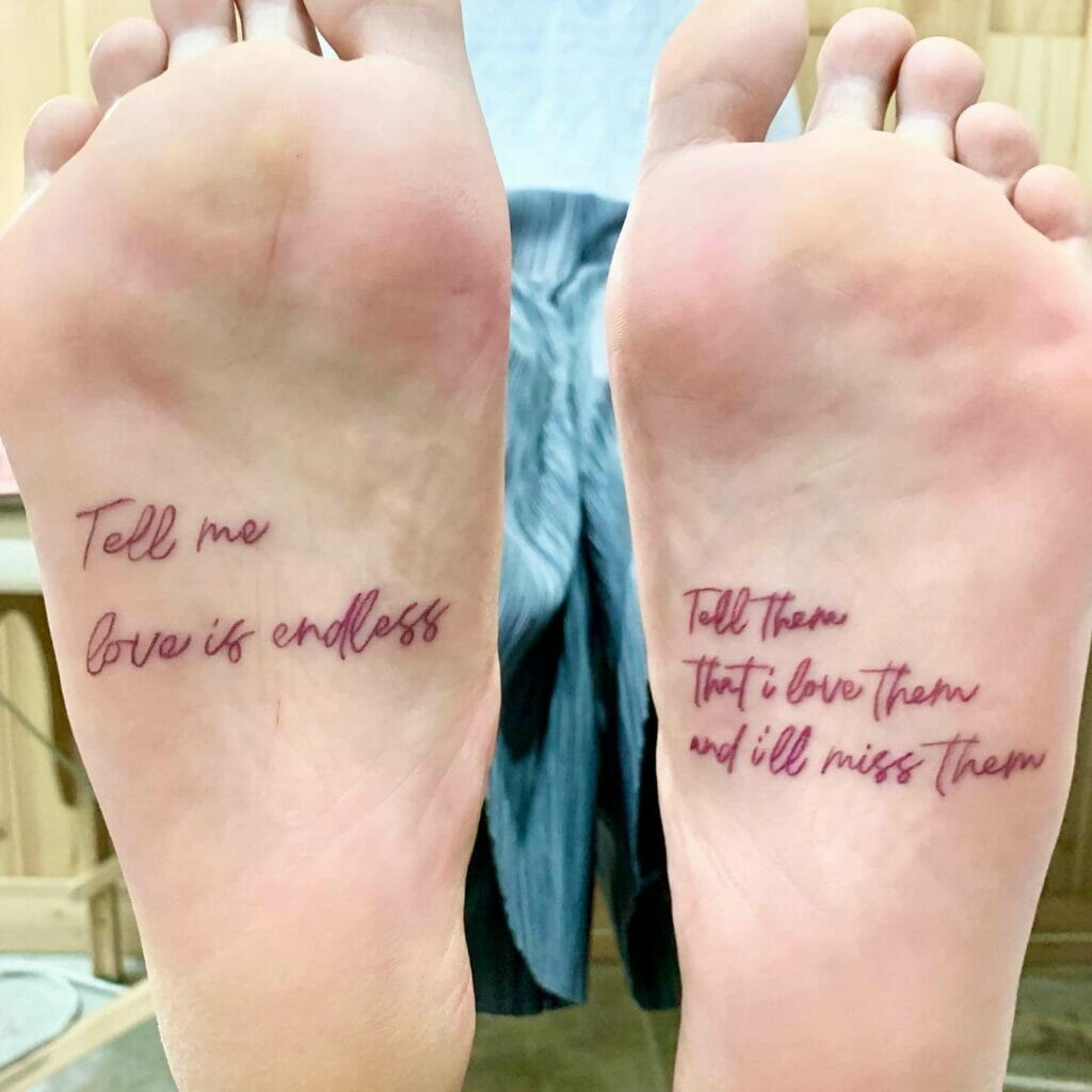 Bottom Of Foot Tattoo