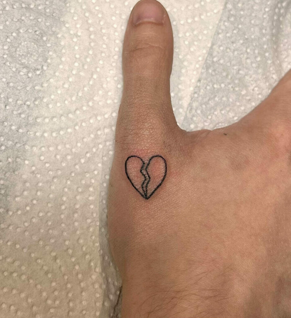 Broken Heart Tattoo Design