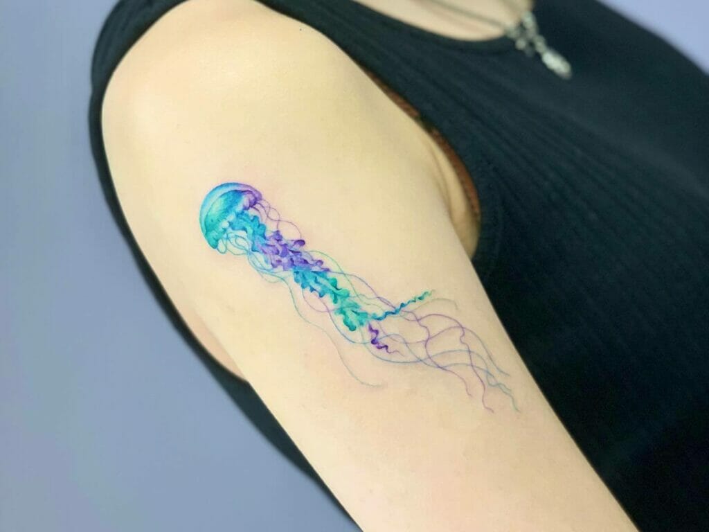 Jellyfish Wildlife Tattoo Sleeve