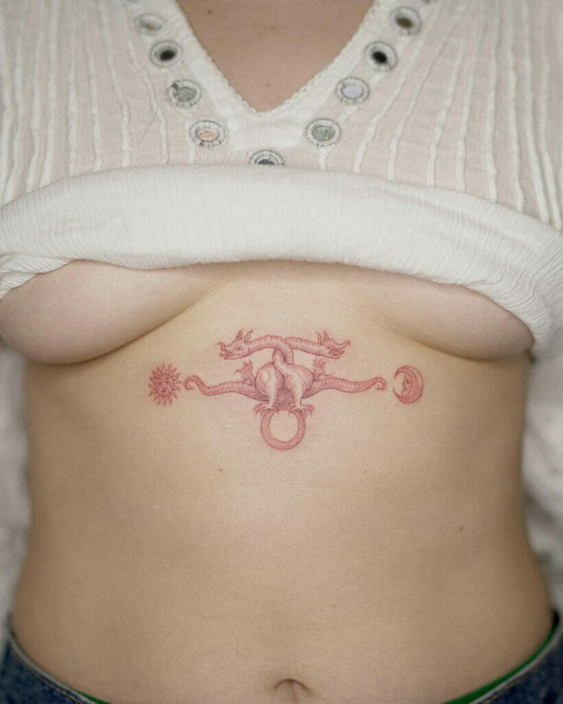 Opposing Forces Sternum Tattoo