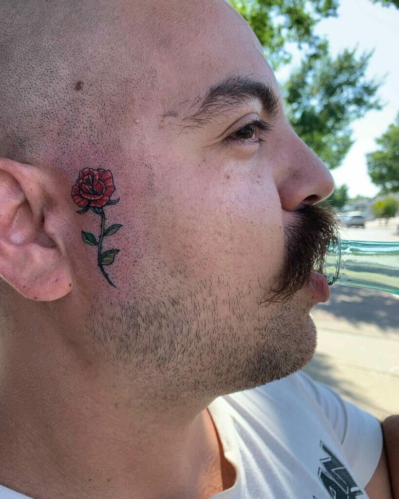 Red Roses Tattoo For Men