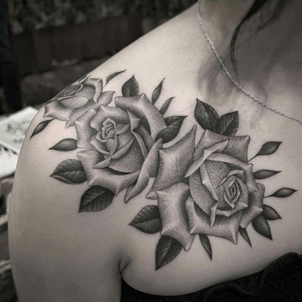 Popular New Mexico Rose Tattoo