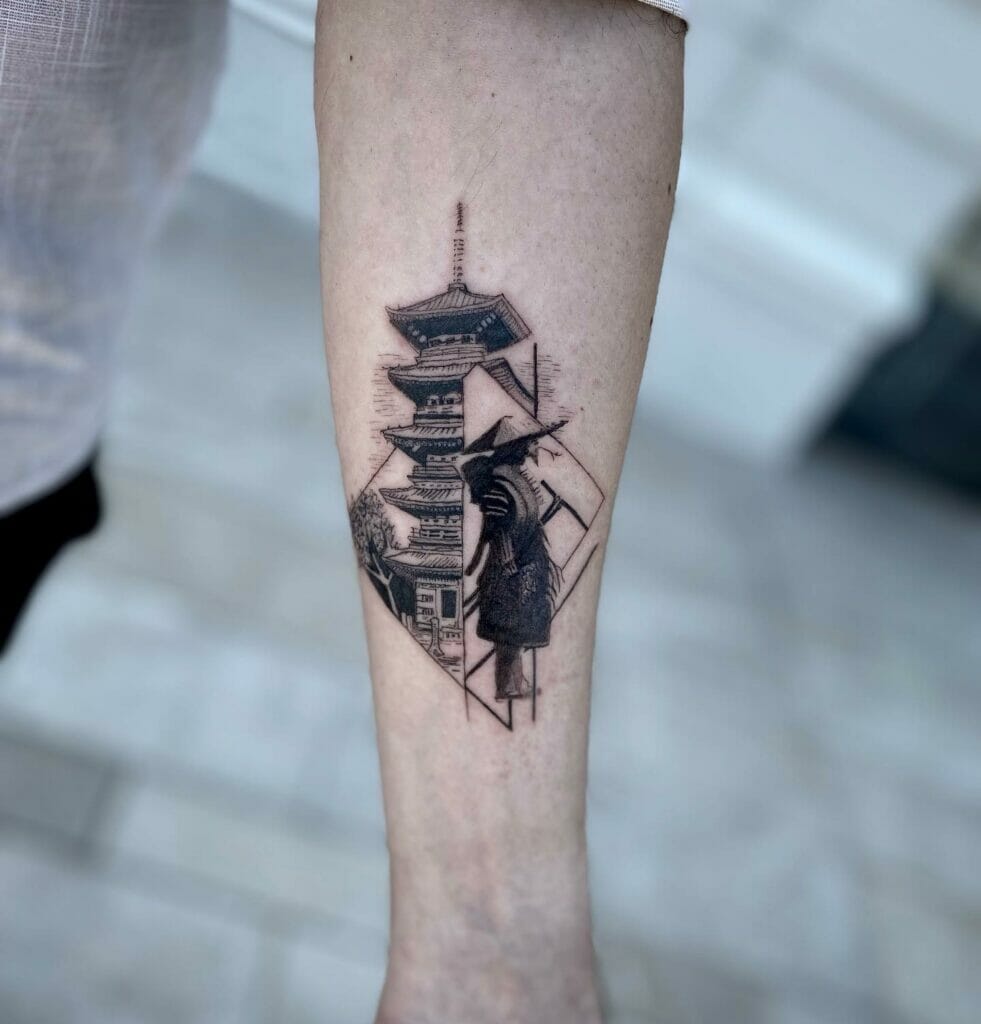 Simple Japanese Samurai Tattoos