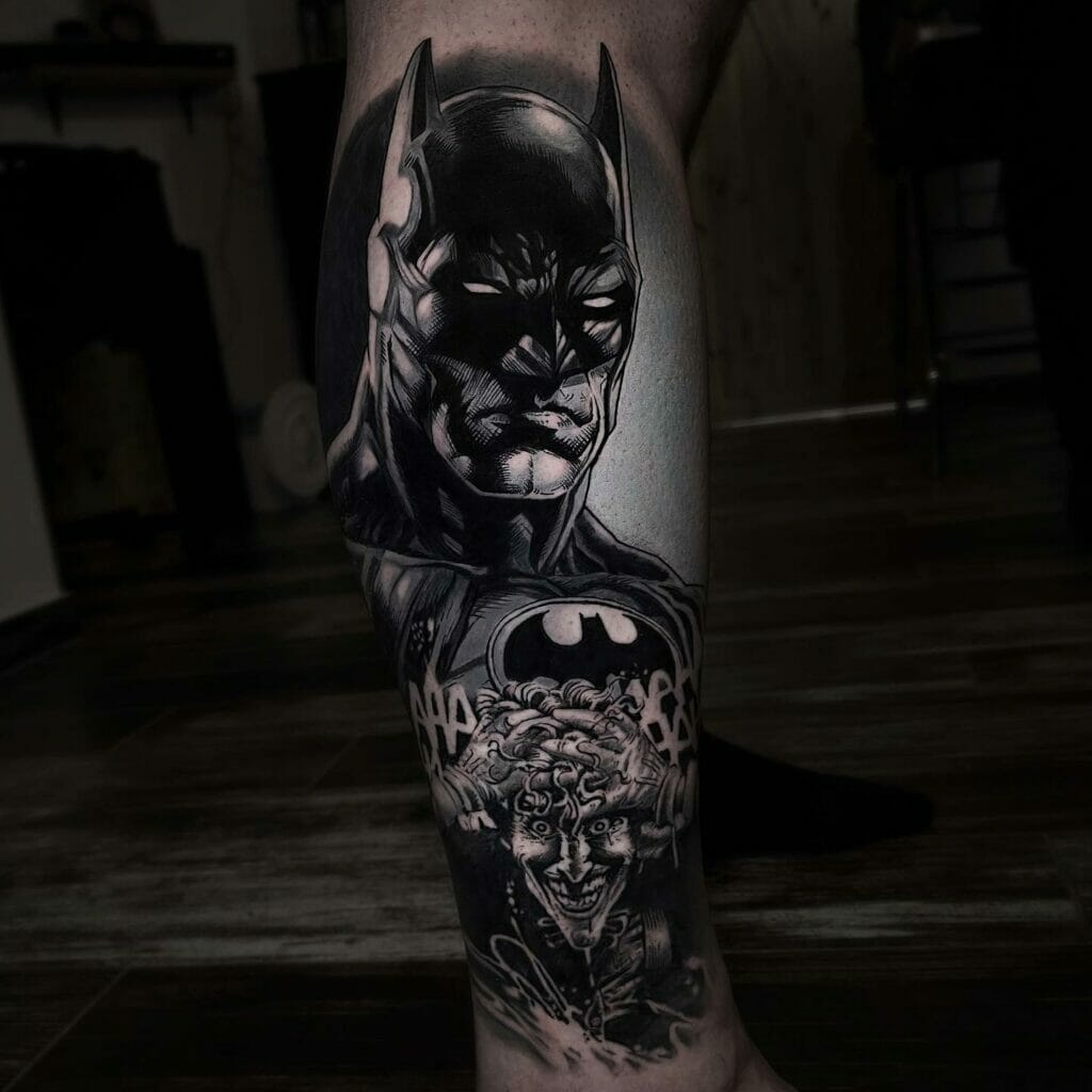 Batman and Joker Sleeve Tattoo
