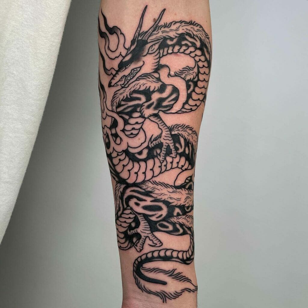 Wrap Around Dragon Tattoo