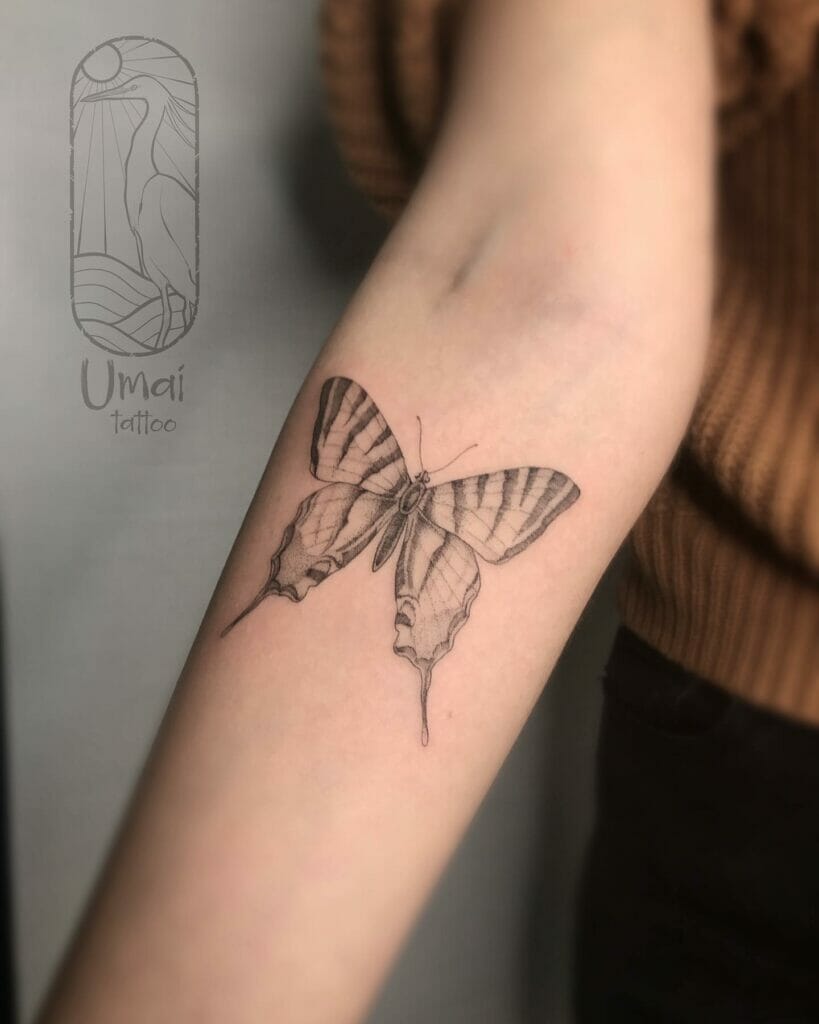 Simple Monarch Butterfly Tattoo