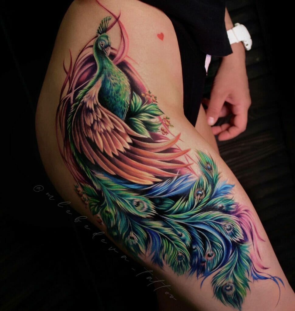 Elegant Peacock Tattoo