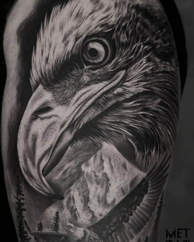 Full Arm Eagle Tattoo