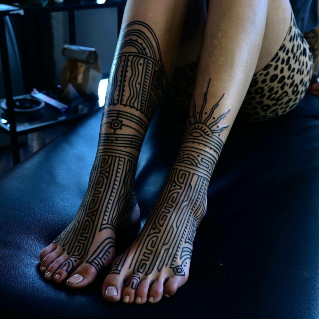 Ankle Tribal Tattoo