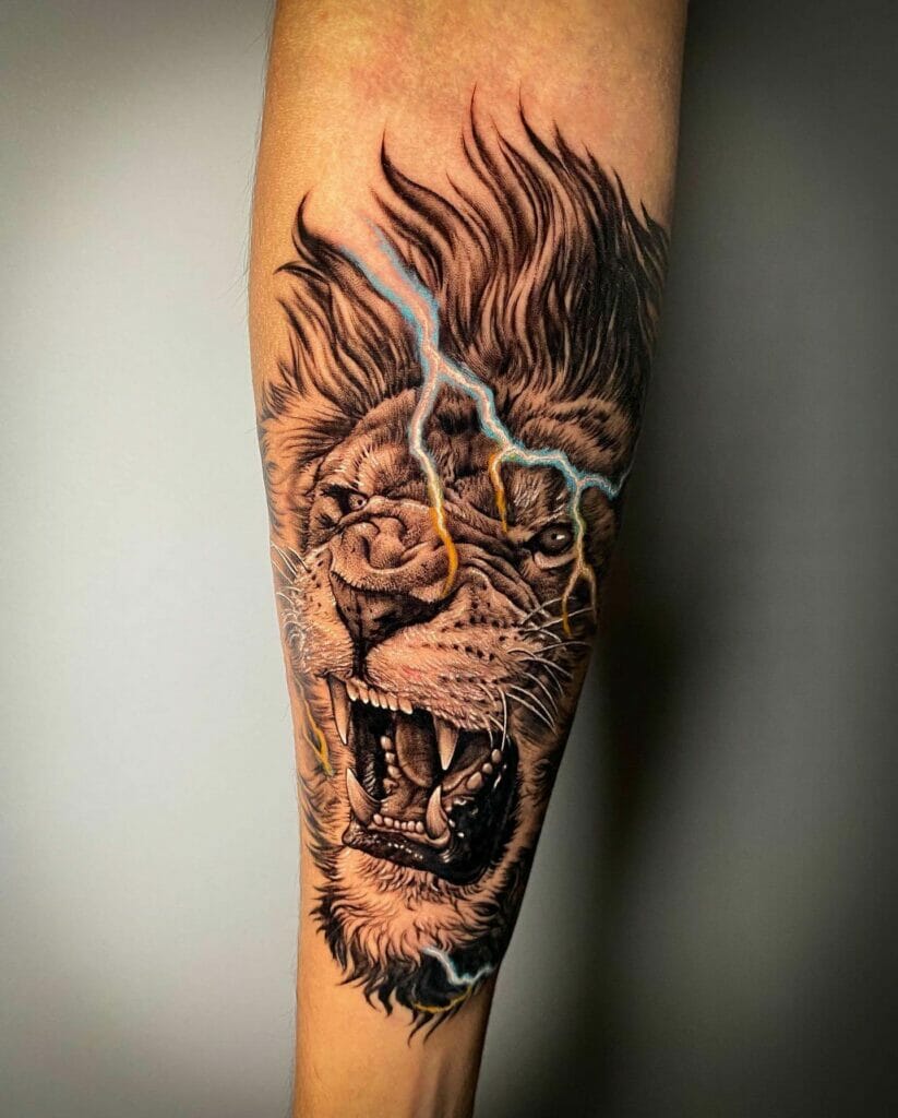 Realistic Lion Tattoos