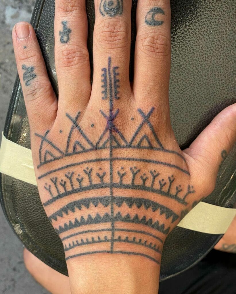 Hands And Knuckles Kalinga Tattooing