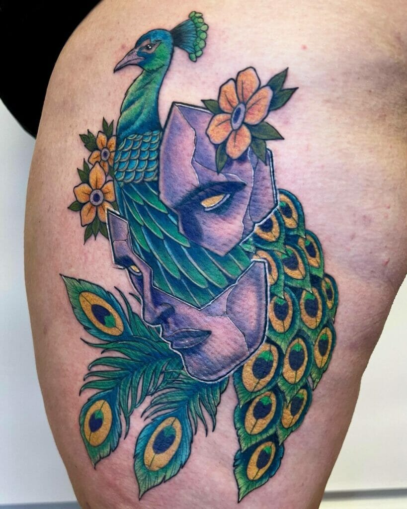 Unique Peacock Tattoo