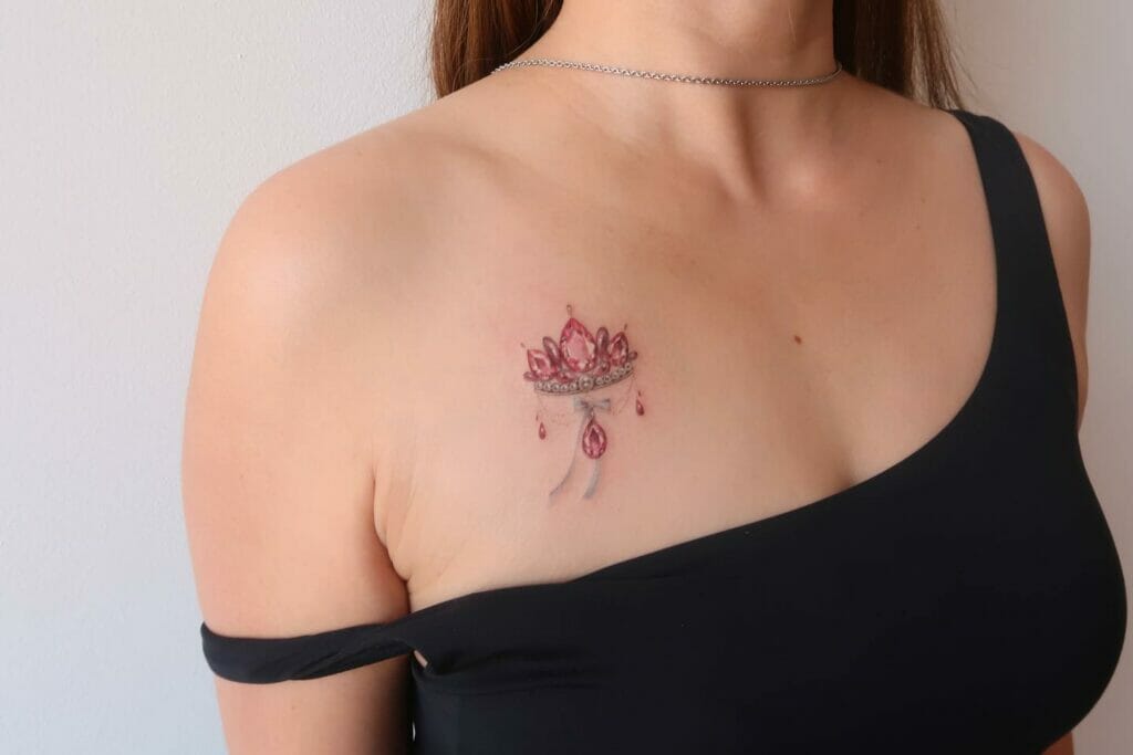 Red Small Queen Tattoo
