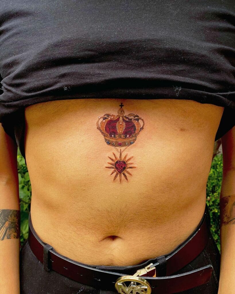 Red King Crown Tattoo