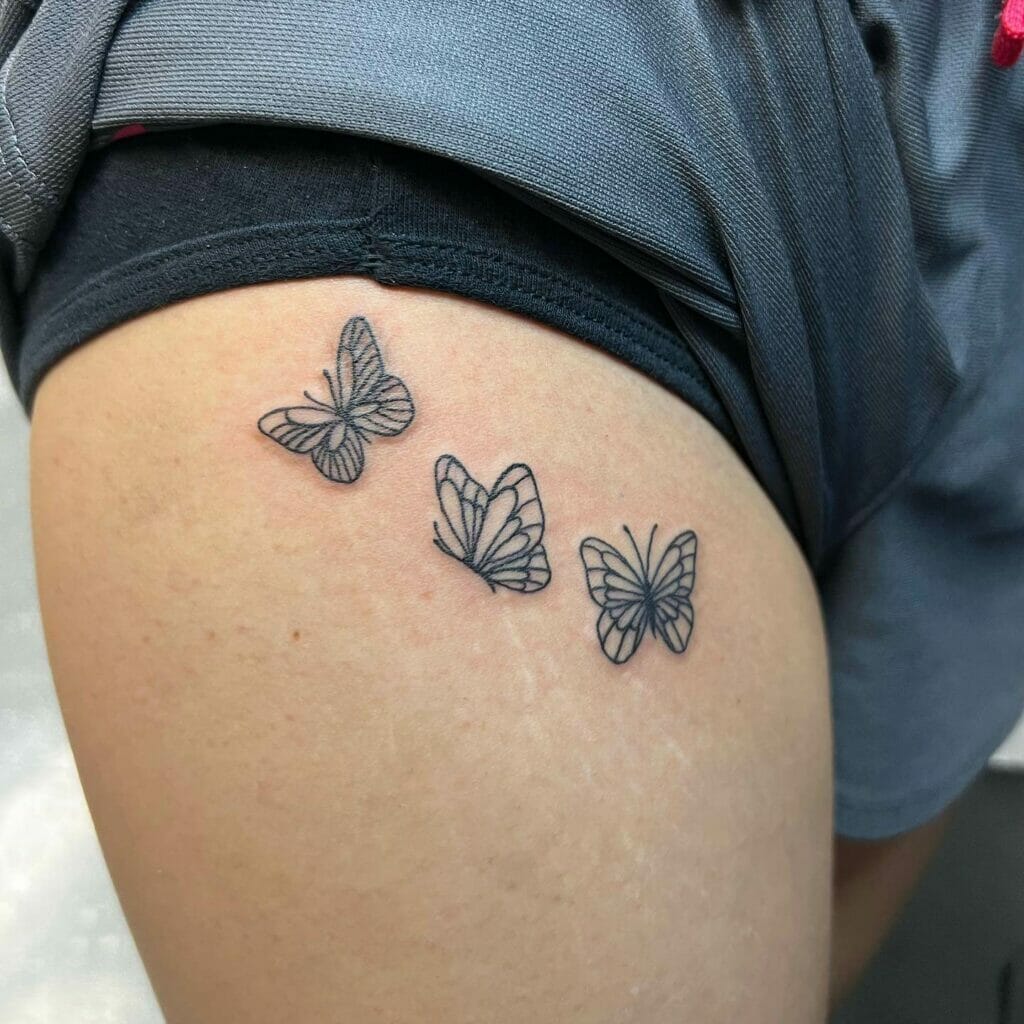 Minimalistic Small Butterfly Tattoo