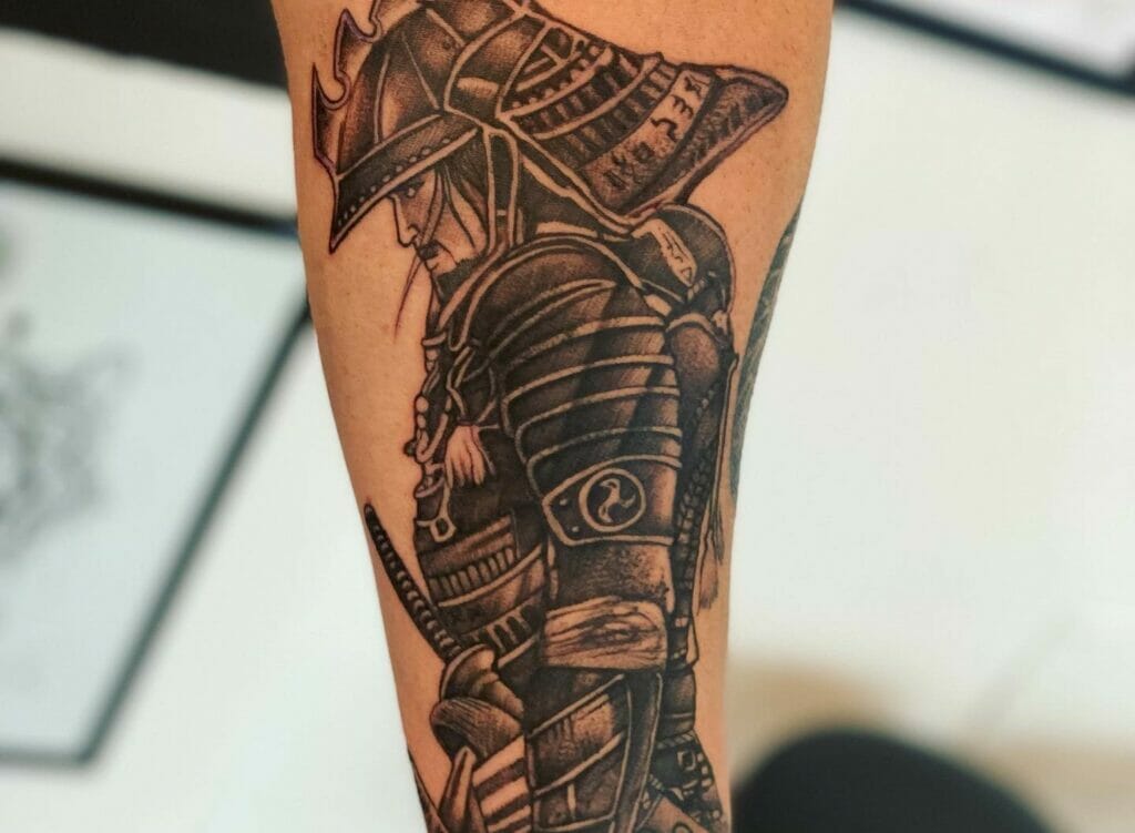 Forearm Samurai Tattoo