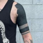 Geometric Blackout Tattoo
