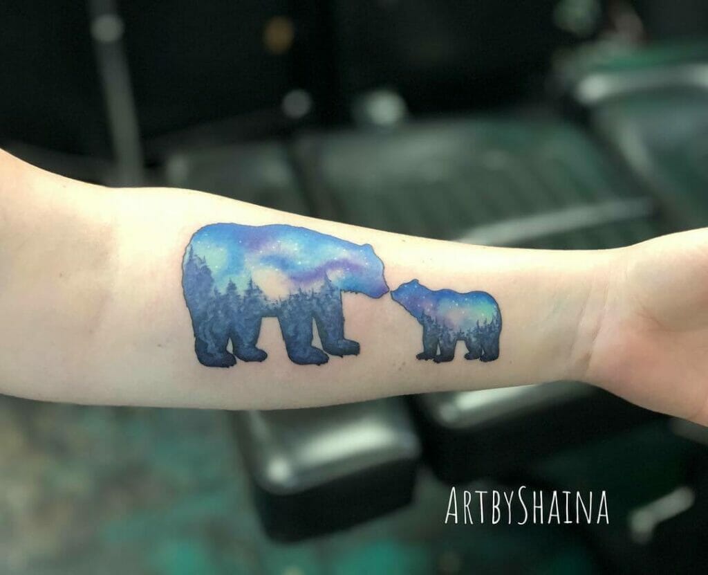 Momma Bear And Cubs Tattoo