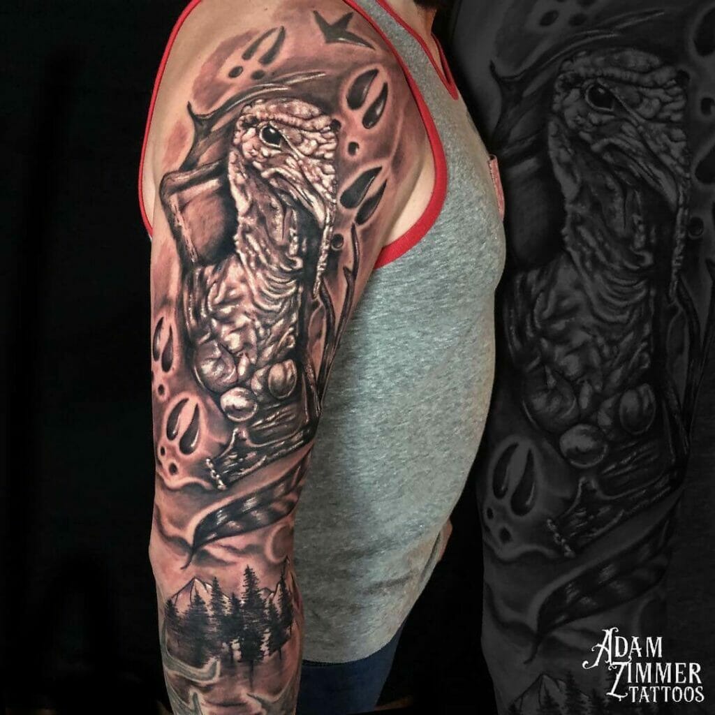 Turkey Hunting Tattoo Design For Sleeve Tattoo