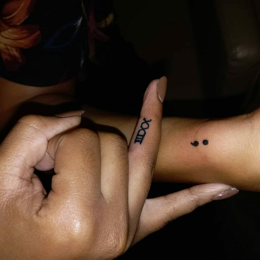Finger Roman Numeral Tattoo Design