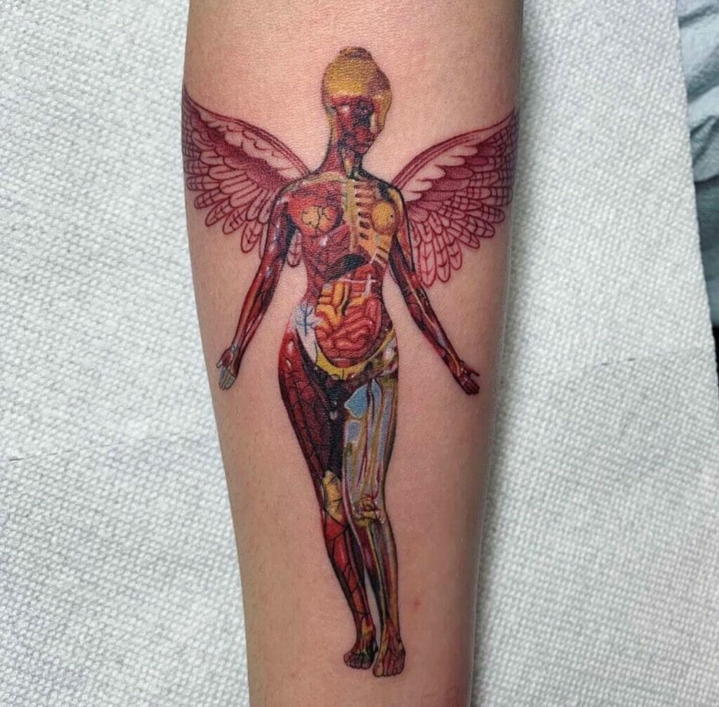 Actual Replica Of Nirvana In Utero Tattoo