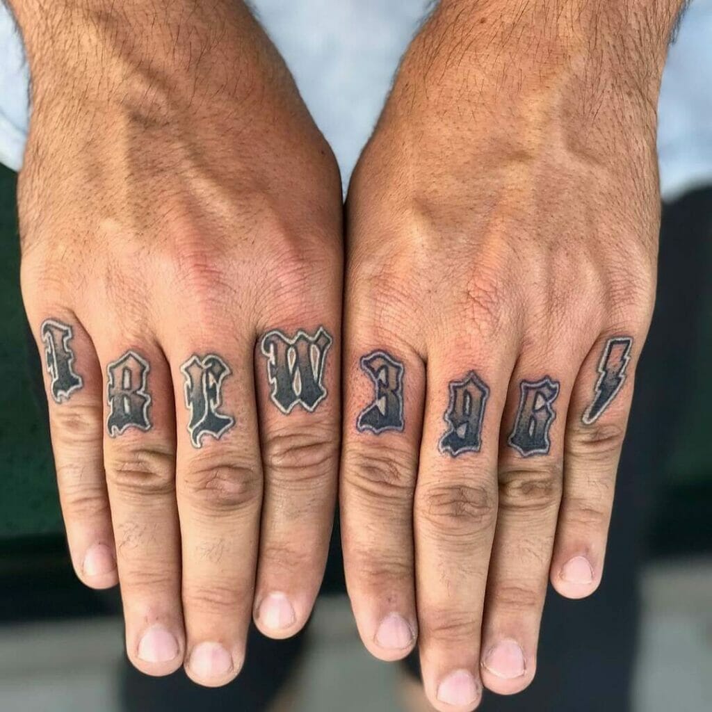 IBEW Knuckle Tattoo